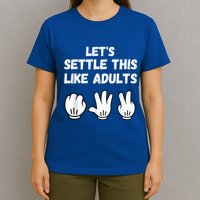 Rock Paper Scissors Lets Settle This Like Adults T-Shirt
