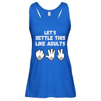 Rock Paper Scissors Lets Settle This Like Adults Ladies Essential Flowy Tank