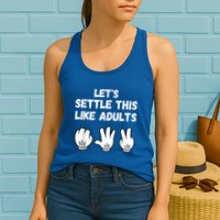 Rock Paper Scissors Lets Settle This Like Adults Womens Tank Top