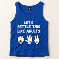 Rock Paper Scissors Lets Settle This Like Adults Tank Top