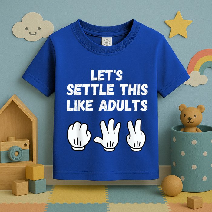 Rock Paper Scissors Lets Settle This Like Adults Toddler T-Shirt