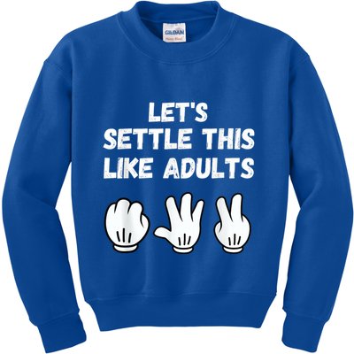 Rock Paper Scissors Lets Settle This Like Adults Kids Sweatshirt
