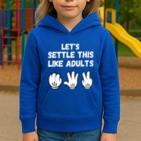 Rock Paper Scissors Lets Settle This Like Adults Kids Hoodie