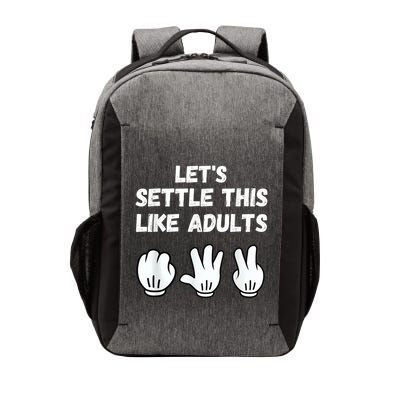 Rock Paper Scissors Lets Settle This Like Adults Vector Backpack