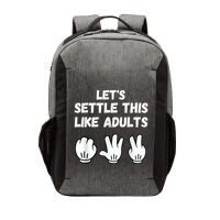 Rock Paper Scissors Lets Settle This Like Adults Vector Backpack