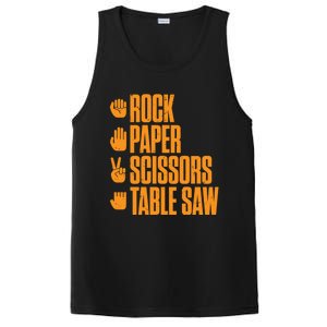 Rock Paper Scissors Table Saw Funny Carpenter Gift PosiCharge Competitor Tank