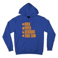 Rock Paper Scissors Table Saw Funny Carpenter Gift Hoodie