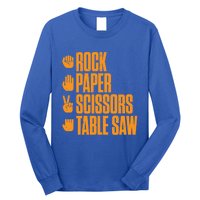 Rock Paper Scissors Table Saw Funny Carpenter Gift Long Sleeve Shirt