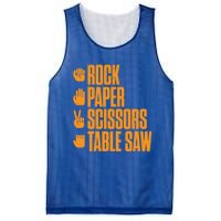 Rock Paper Scissors Table Saw Funny Carpenter Gift Mesh Reversible Basketball Jersey Tank