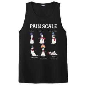 Retro Pain Scale Snowman Trauma Nurse Christmas Nursing PosiCharge Competitor Tank