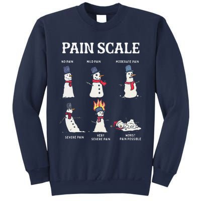 Retro Pain Scale Snowman Trauma Nurse Christmas Nursing Sweatshirt