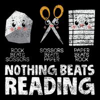 Rock Paper Scissor Reading Book Reading Teacher Bookworm Flat Bill Trucker Hat