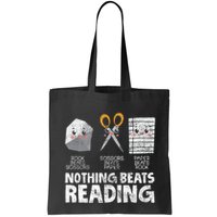 Rock Paper Scissor Reading Book Reading Teacher Bookworm Tote Bag