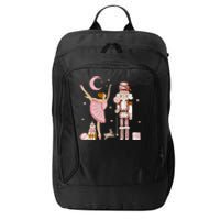 Retro Pink Sugar Plum Fairy Nutcracker Christmas Cute Xmas City Backpack