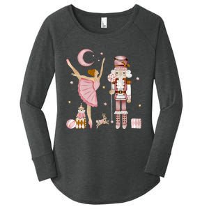 Retro Pink Sugar Plum Fairy Nutcracker Christmas Cute Xmas Women's Perfect Tri Tunic Long Sleeve Shirt