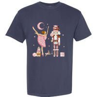 Retro Pink Sugar Plum Fairy Nutcracker Christmas Garment-Dyed Heavyweight T-Shirt