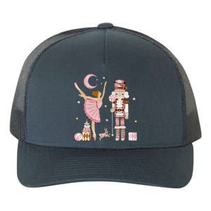 Retro Pink Sugar Plum Fairy Nutcracker Christmas Yupoong Adult 5-Panel Trucker Hat