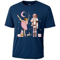 Retro Pink Sugar Plum Fairy Nutcracker Christmas Cooling Performance Crew T-Shirt