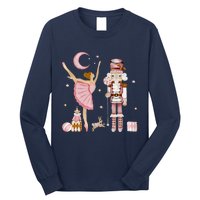 Retro Pink Sugar Plum Fairy Nutcracker Christmas Long Sleeve Shirt