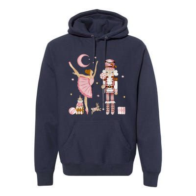 Retro Pink Sugar Plum Fairy Nutcracker Christmas Premium Hoodie