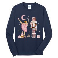 Retro Pink Sugar Plum Fairy Nutcracker Christmas Tall Long Sleeve T-Shirt