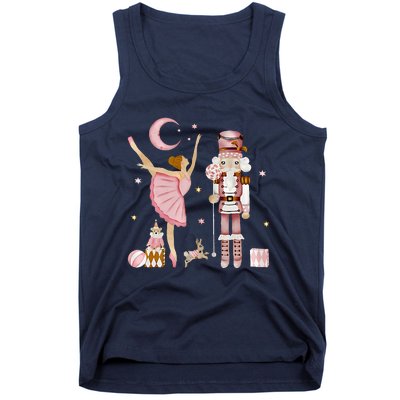 Retro Pink Sugar Plum Fairy Nutcracker Christmas Tank Top