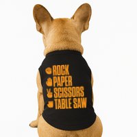 Rock Paper Scissors Table Saw Funny Carpenter Hoodie Doggie Tank