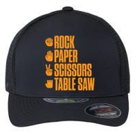 Rock Paper Scissors Table Saw Funny Carpenter Hoodie Flexfit Unipanel Trucker Cap