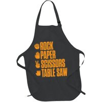 Rock Paper Scissors Table Saw Funny Carpenter Hoodie Apron