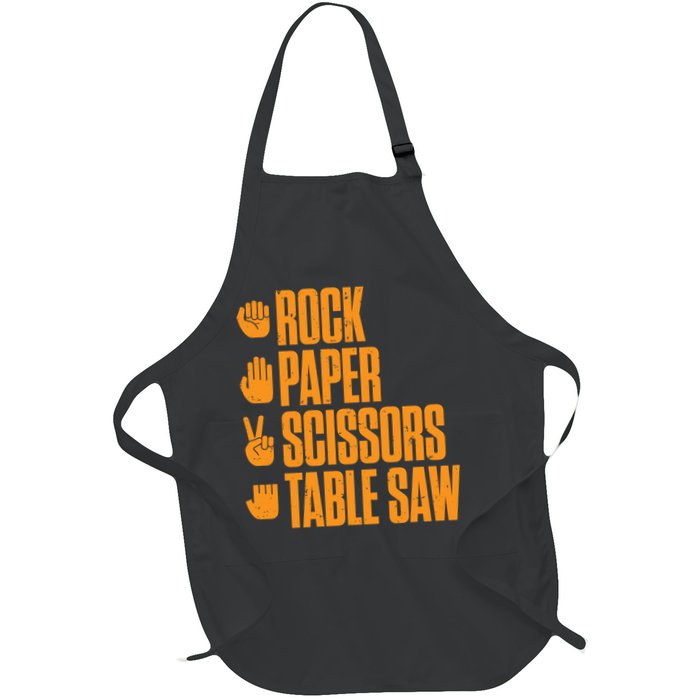 Rock Paper Scissors Table Saw Funny Carpenter Hoodie Apron