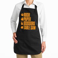 Rock Paper Scissors Table Saw Funny Carpenter Hoodie Apron