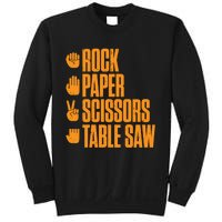 Rock Paper Scissors Table Saw Funny Carpenter Hoodie Sweatshirt