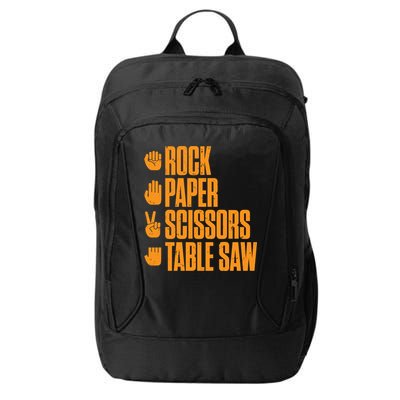 Rock Paper Scissors Table Saw Funny Carpenter Hoodie City Backpack