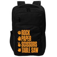 Rock Paper Scissors Table Saw Funny Carpenter Hoodie Impact Tech Backpack