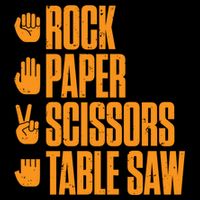 Rock Paper Scissors Table Saw Funny Carpenter Hoodie Daily Commute Backpack
