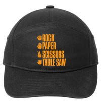 Rock Paper Scissors Table Saw Funny Carpenter Hoodie 7-Panel Snapback Hat