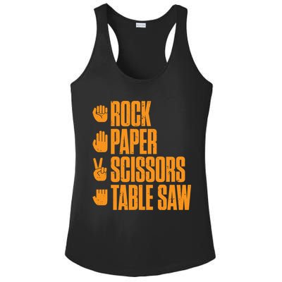 Rock Paper Scissors Table Saw Funny Carpenter Hoodie Ladies PosiCharge Competitor Racerback Tank