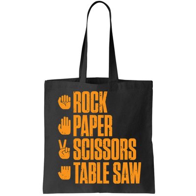 Rock Paper Scissors Table Saw Funny Carpenter Hoodie Bag
