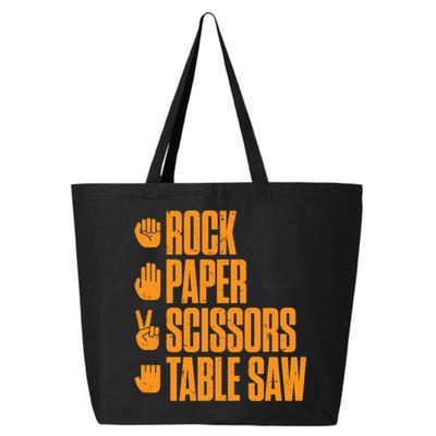 Rock Paper Scissors Table Saw Funny Carpenter Hoodie 25L Jumbo Tote