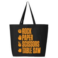 Rock Paper Scissors Table Saw Funny Carpenter Hoodie 25L Jumbo Tote