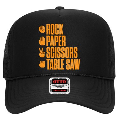 Rock Paper Scissors Table Saw Funny Carpenter Hoodie Trucker Hat