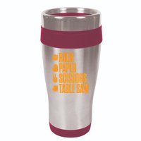 Rock Paper Scissors Table Saw Funny Carpenter Hoodie 16oz Travel Tumbler