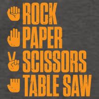Rock Paper Scissors Table Saw Funny Carpenter Hoodie Vector Backpack