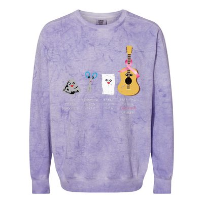 Rock Paper Scissors Guitar Fighting Cute Breast Cancer Gifts Colorblast Crewneck Sweatshirt