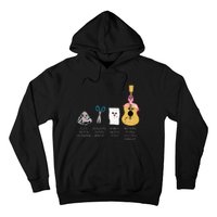 Rock Paper Scissors Guitar Fighting Cute Breast Cancer Gifts Hoodie