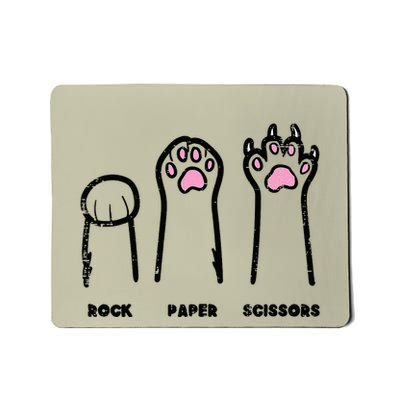 Rock Paper Scissors Cat Paws Mousepad