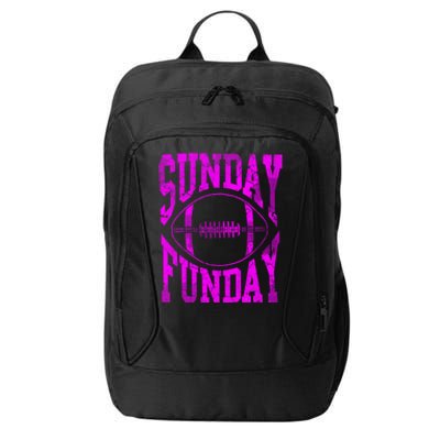 Retro Pink Sunday Funday Football Gift City Backpack