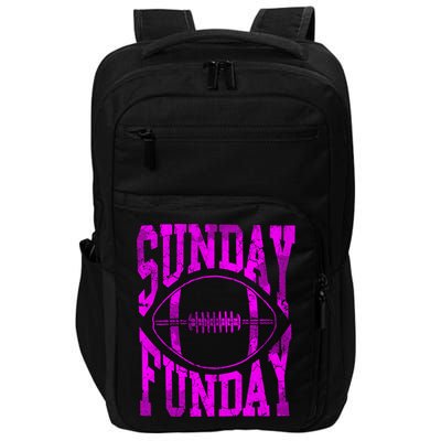 Retro Pink Sunday Funday Football Gift Impact Tech Backpack