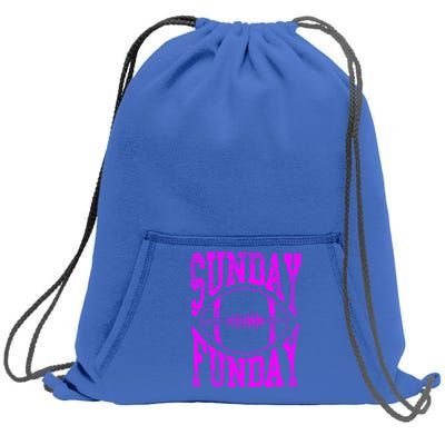 Retro Pink Sunday Funday Football Gift Sweatshirt Cinch Pack Bag