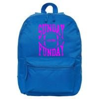 Retro Pink Sunday Funday Football Gift 16 in Basic Backpack